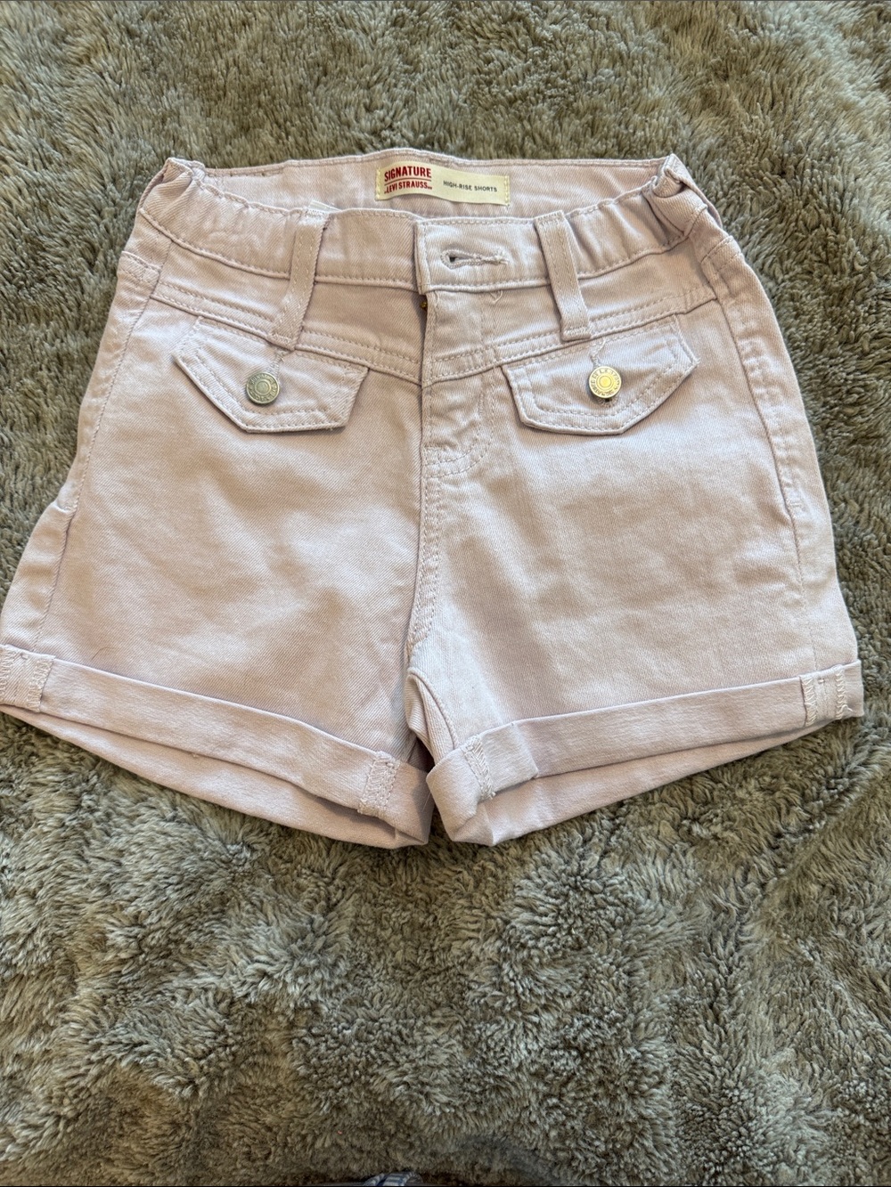 Girls Levi Strauss Signature High-Rise Shorts – Lavender
